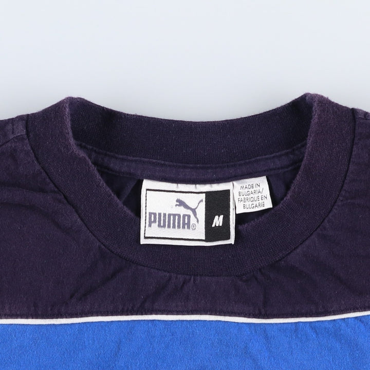 90s-00'S Puma Two-Tone Logo T-Shirt, Men's Size M (approx.) unclear blue type Vintage Second Hand