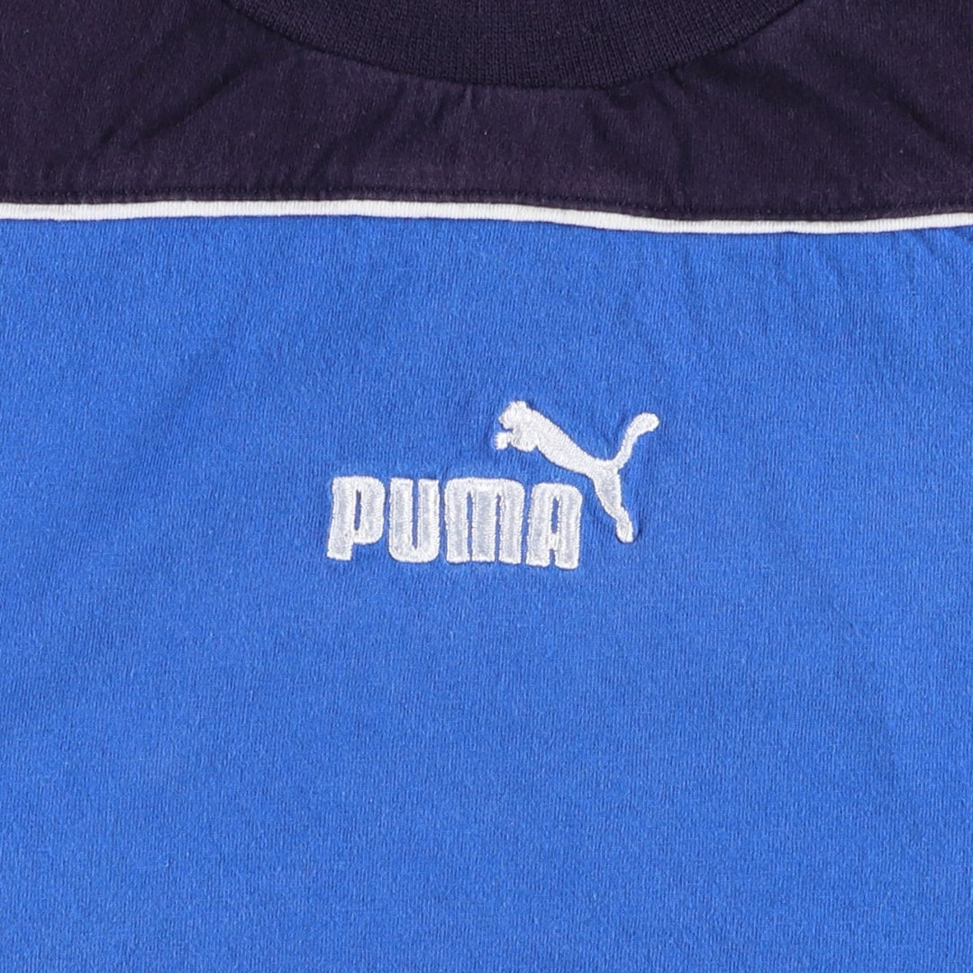 90s-00'S Puma Two-Tone Logo T-Shirt, Men's Size M (approx.) unclear blue type Vintage Second Hand