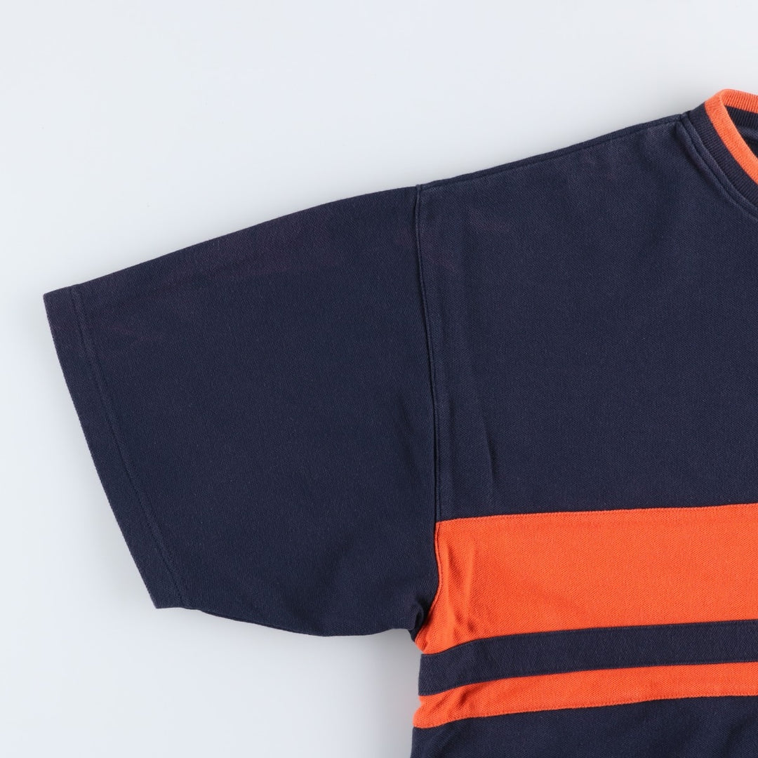 2000'S Reebok pique knit t-shirt with a single logo, men's size XL equivalent. unclear navy blue type Vintage Second Hand