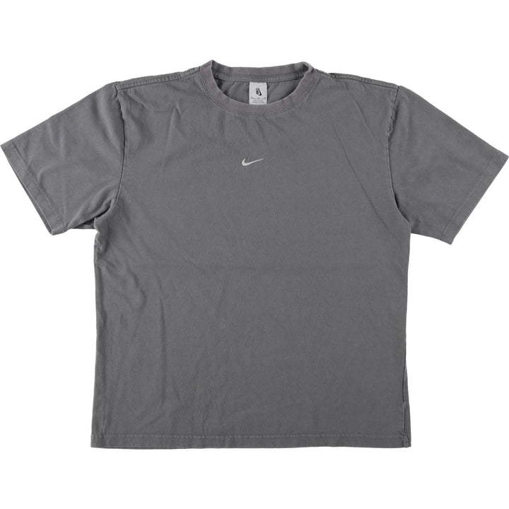 Nike Center Logo T-Shirt (Men's Size M) unclear gray type Vintage Second Hand