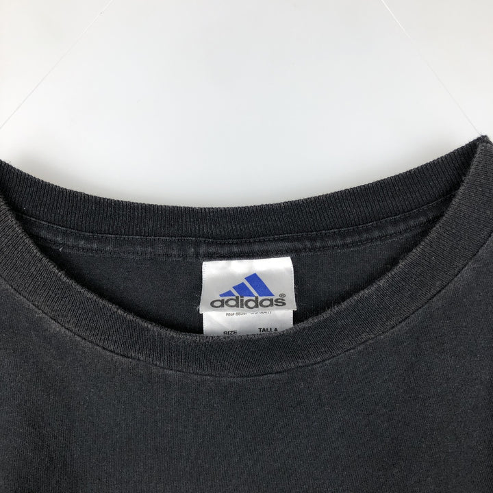 Adidas logo T-shirt, men's XL size cotton black type Vintage Second Hand