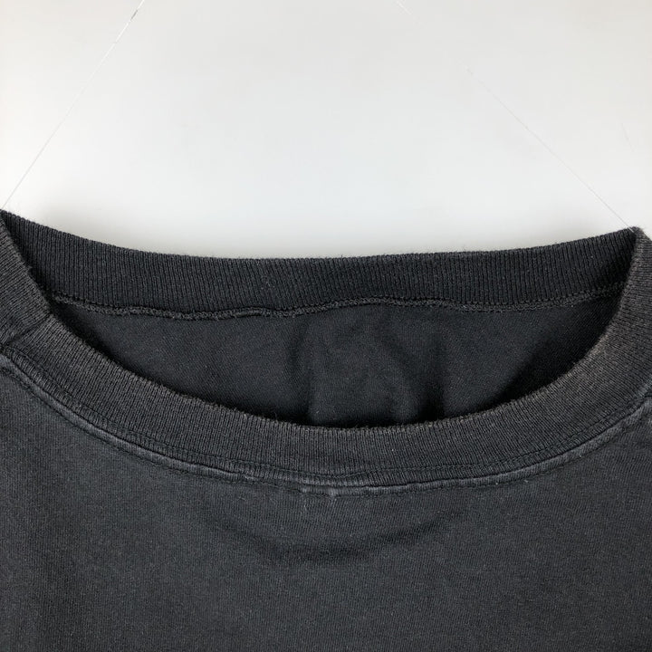 Adidas logo T-shirt, men's XL size cotton black type Vintage Second Hand