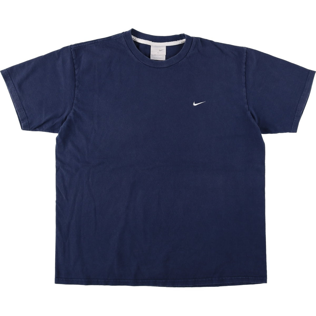 00'S Nike One Point Logo T-shirt Men's XL cotton navy blue type Vintage Second Hand