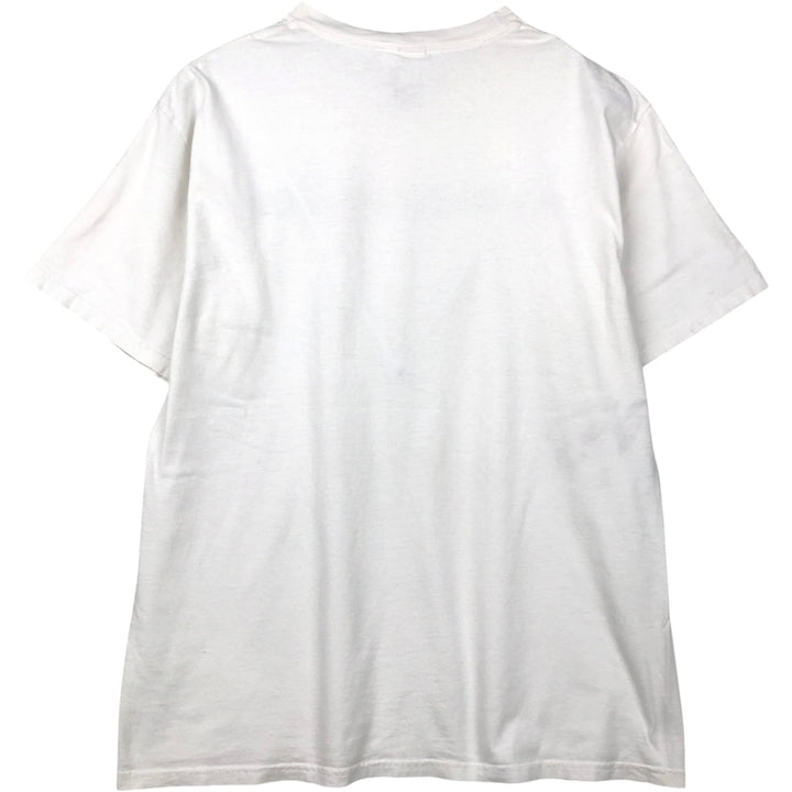 Adidas logo T-shirt, men's size M cotton white type Vintage Second Hand