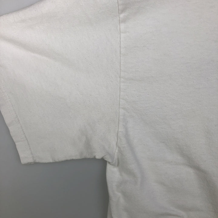 Adidas logo T-shirt, men's size M cotton white type Vintage Second Hand