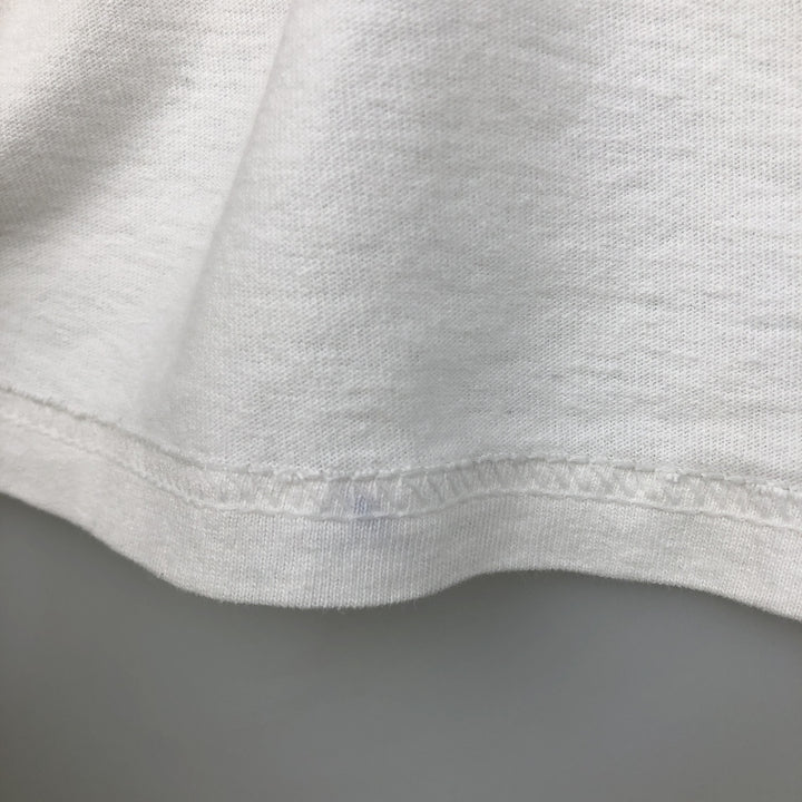 Adidas logo T-shirt, men's size M cotton white type Vintage Second Hand