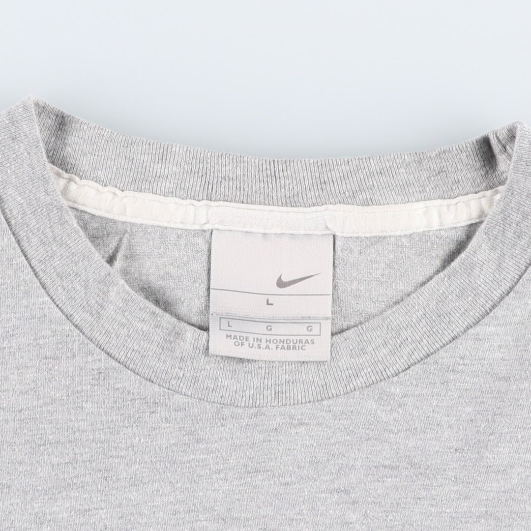 00'S Nike One Point Logo T-shirt Men's L size cotton gray type Vintage Second Hand