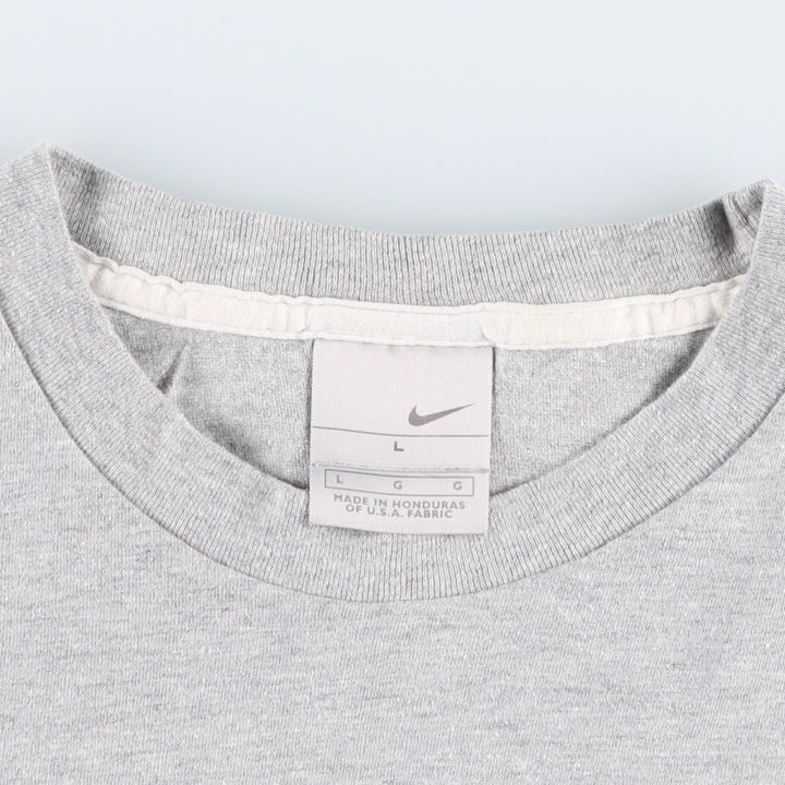 00'S Nike One Point Logo T-shirt Men's L size cotton gray type Vintage Second Hand