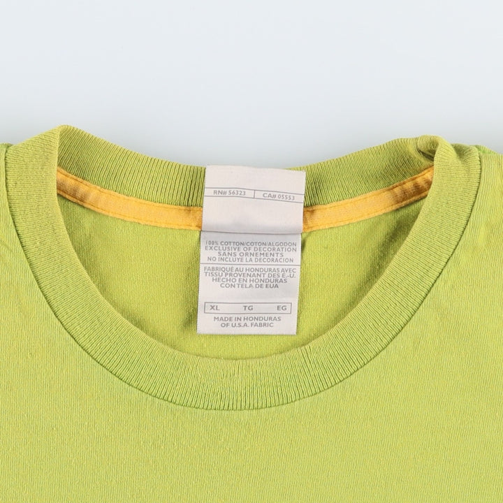 2000'S Nike Center Logo Print T-Shirt, Men's Size XL cotton green type yellow green Vintage Second Hand