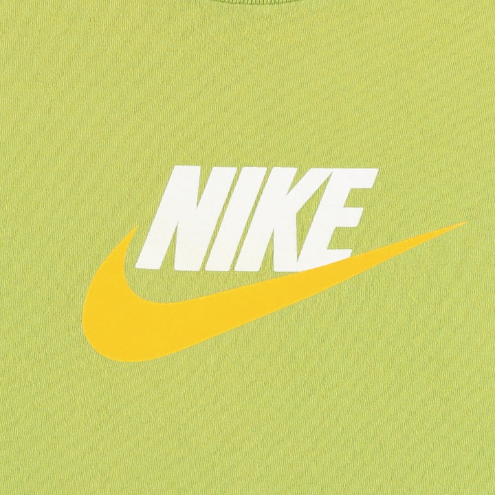 2000'S Nike Center Logo Print T-Shirt, Men's Size XL cotton green type yellow green Vintage Second Hand