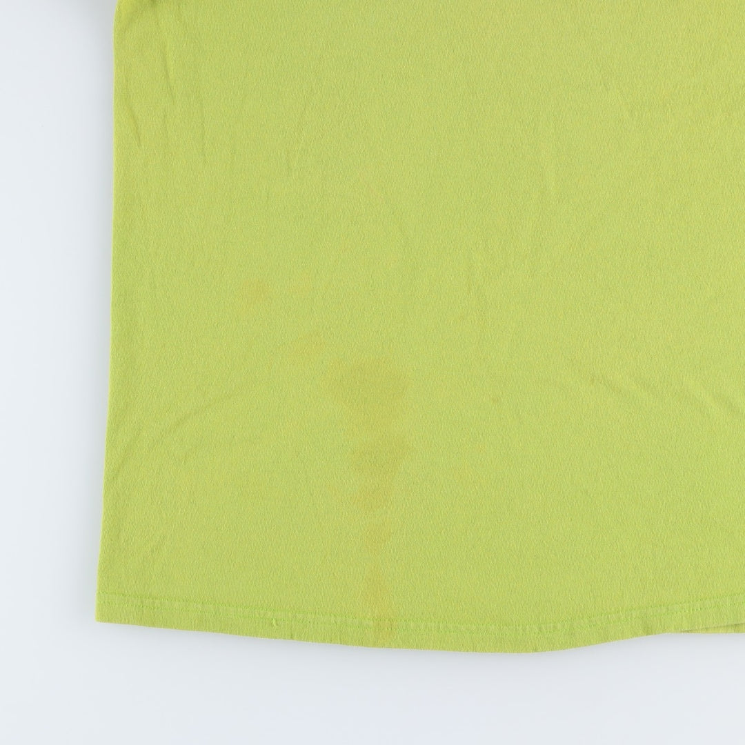 2000'S Nike Center Logo Print T-Shirt, Men's Size XL cotton green type yellow green Vintage Second Hand