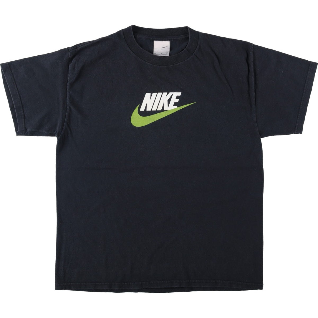 2000'S Nike Center Logo Print T-Shirt, Men's Size M (approx.) cotton black type Vintage Second Hand