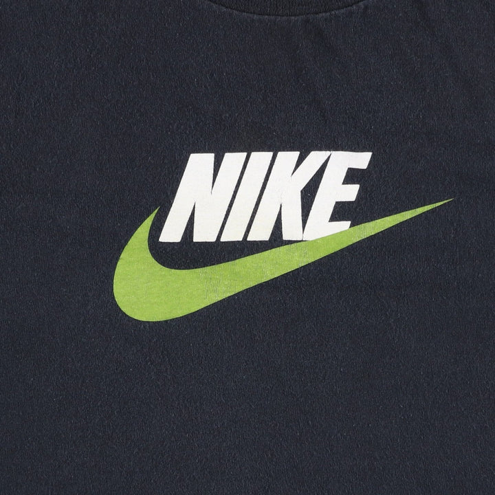 2000'S Nike Center Logo Print T-Shirt, Men's Size M (approx.) cotton black type Vintage Second Hand