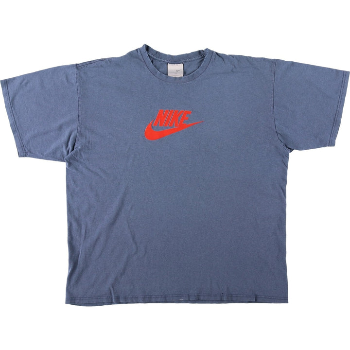 2000'S Nike Center Logo Print T-Shirt, Men's Size XL cotton navy blue type Vintage Second Hand