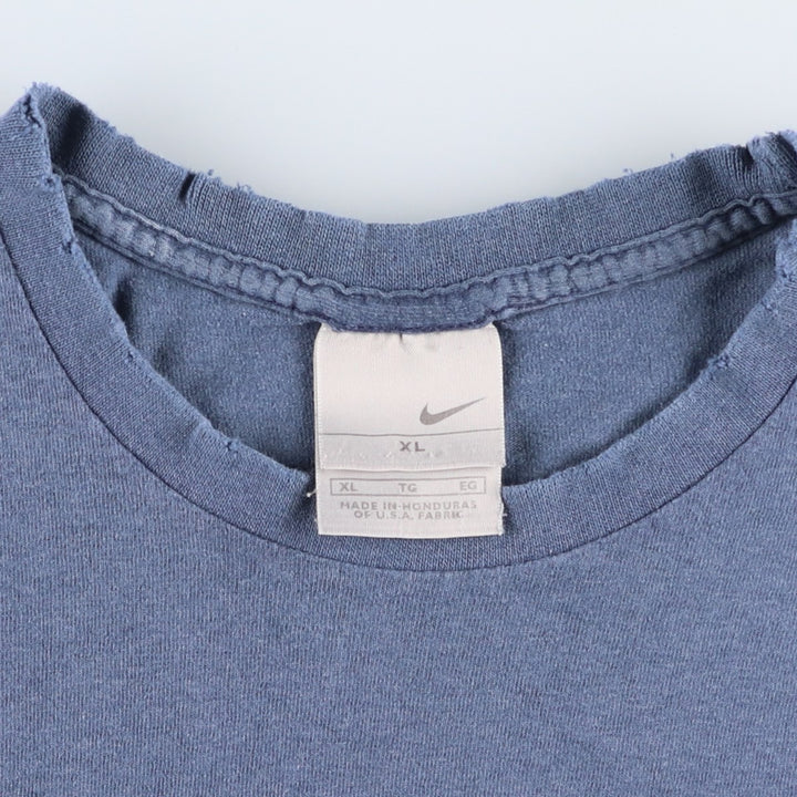 2000'S Nike Center Logo Print T-Shirt, Men's Size XL cotton navy blue type Vintage Second Hand