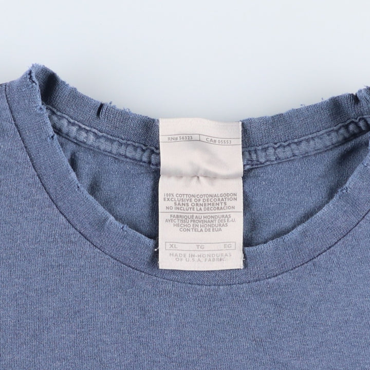 2000'S Nike Center Logo Print T-Shirt, Men's Size XL cotton navy blue type Vintage Second Hand