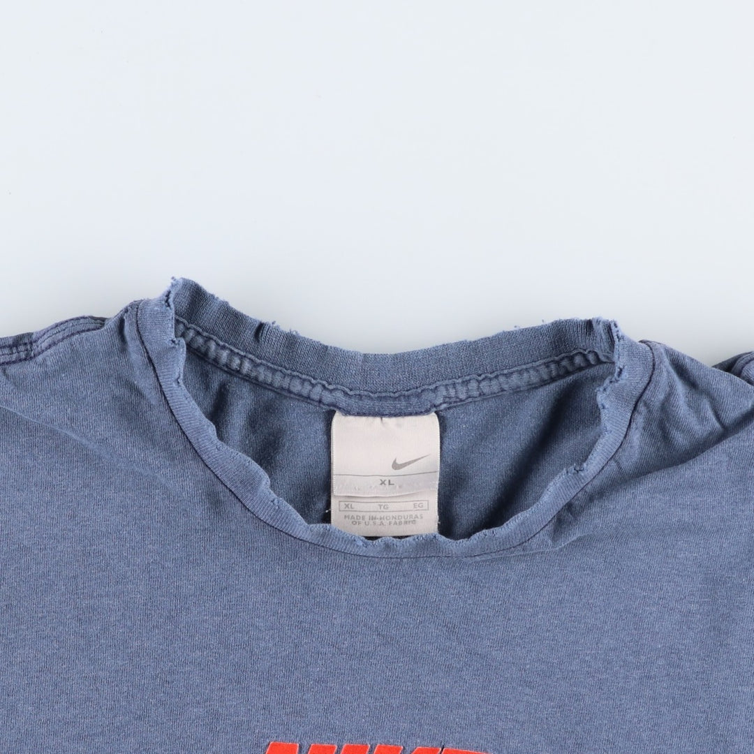 2000'S Nike Center Logo Print T-Shirt, Men's Size XL cotton navy blue type Vintage Second Hand