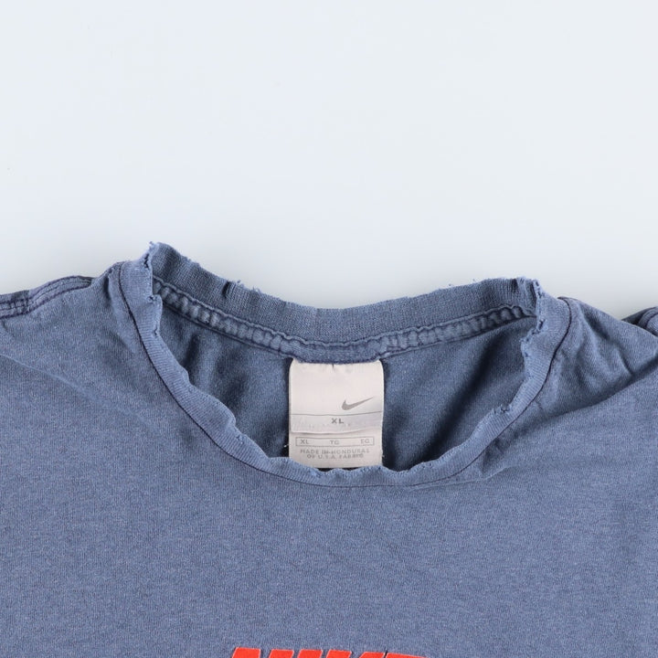2000'S Nike Center Logo Print T-Shirt, Men's Size XL cotton navy blue type Vintage Second Hand