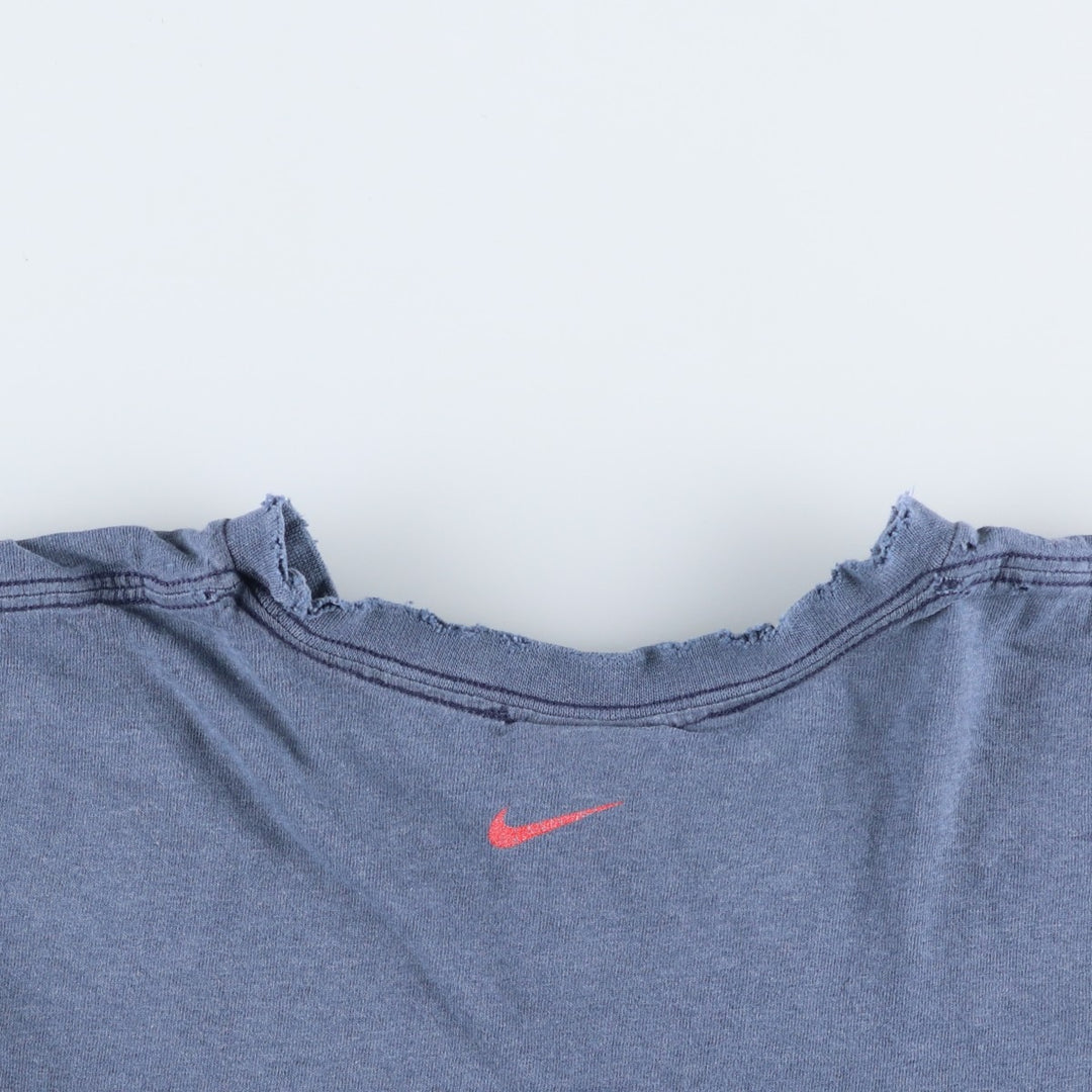 2000'S Nike Center Logo Print T-Shirt, Men's Size XL cotton navy blue type Vintage Second Hand