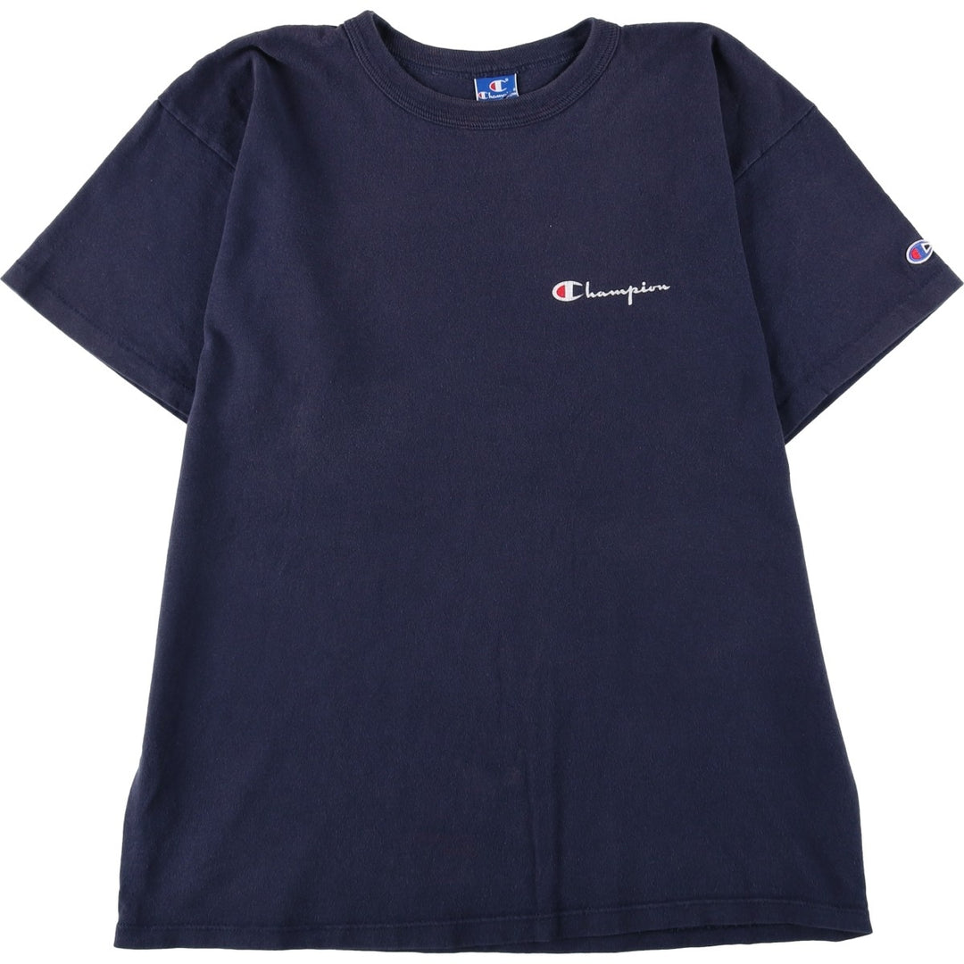 90'S Champion Logo Print T-Shirt Made in USA Men's XL Vintage cotton navy blue type Vintage Second Hand