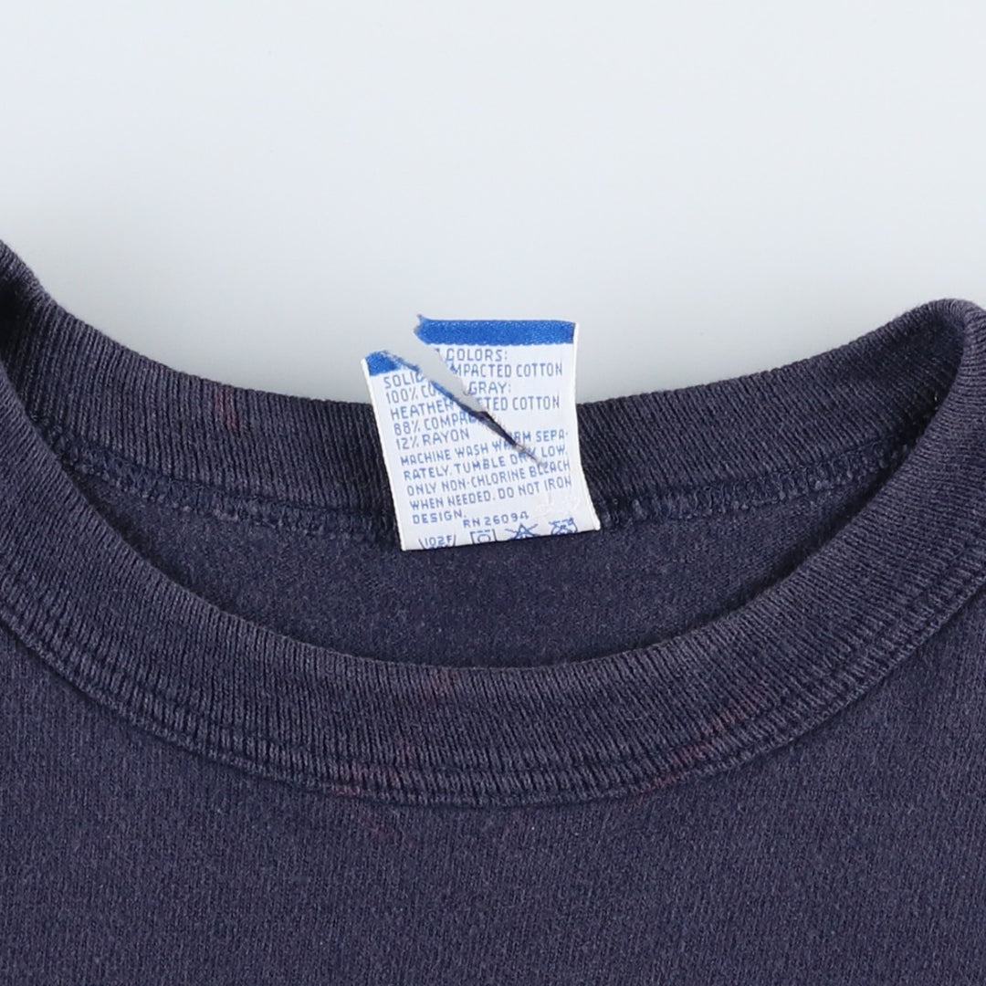 90'S Champion Logo Print T-Shirt Made in USA Men's XL Vintage cotton navy blue type Vintage Second Hand