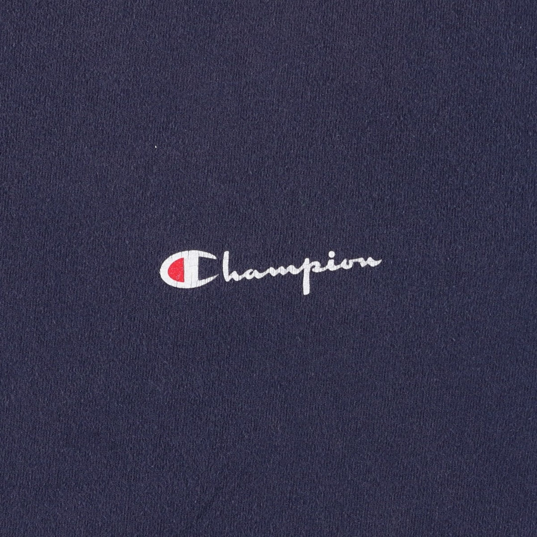 90'S Champion Logo Print T-Shirt Made in USA Men's XL Vintage cotton navy blue type Vintage Second Hand