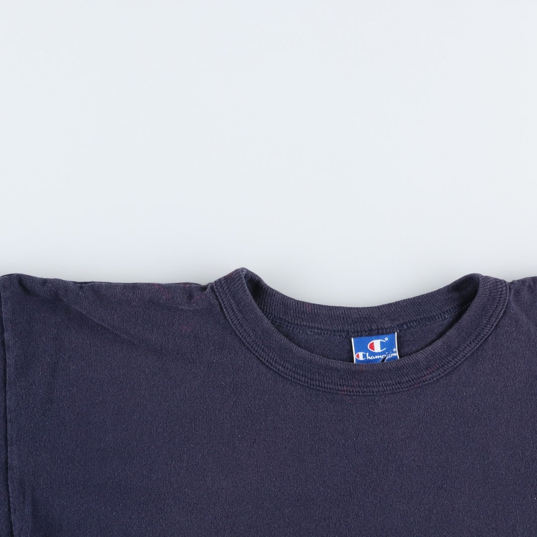 90'S Champion Logo Print T-Shirt Made in USA Men's XL Vintage cotton navy blue type Vintage Second Hand