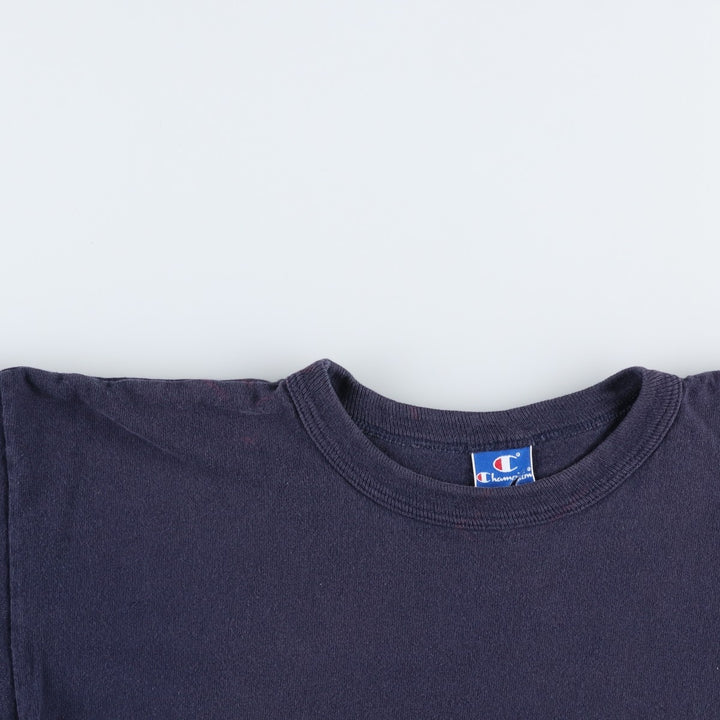90'S Champion Logo Print T-Shirt Made in USA Men's XL Vintage cotton navy blue type Vintage Second Hand