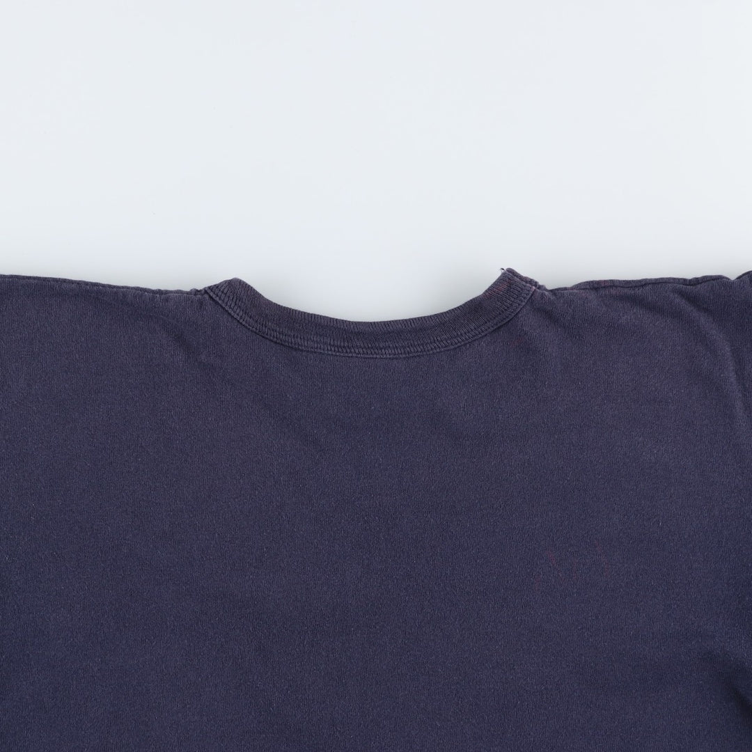 90'S Champion Logo Print T-Shirt Made in USA Men's XL Vintage cotton navy blue type Vintage Second Hand
