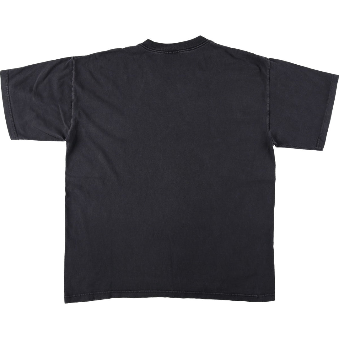 90s-00'S Adidas logo T-shirt, made in USA, men's size L equivalent. cotton black type Vintage Second Hand