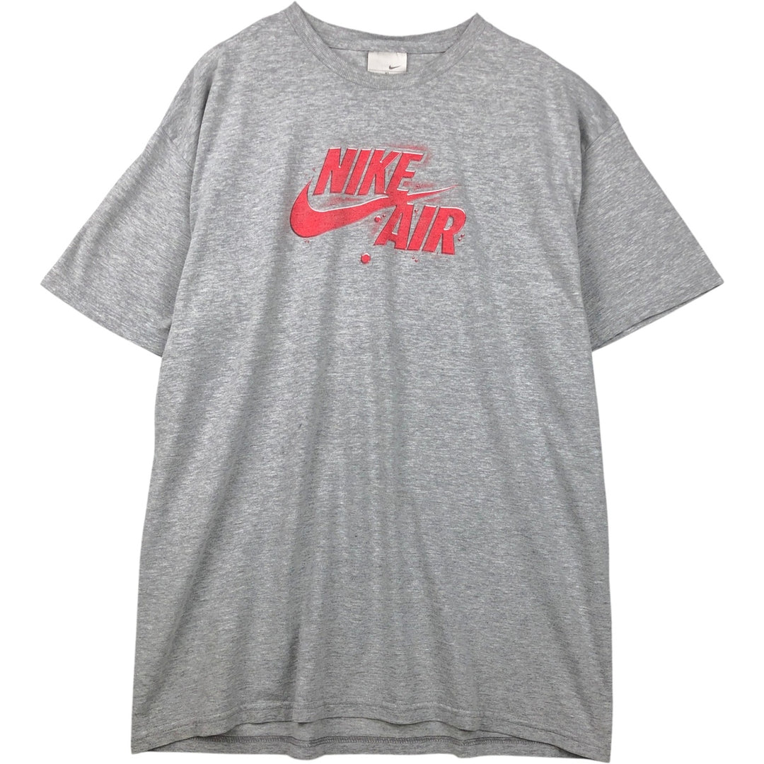 Nike sports print t-shirt, men's size XL. cotton gray type Vintage Second Hand