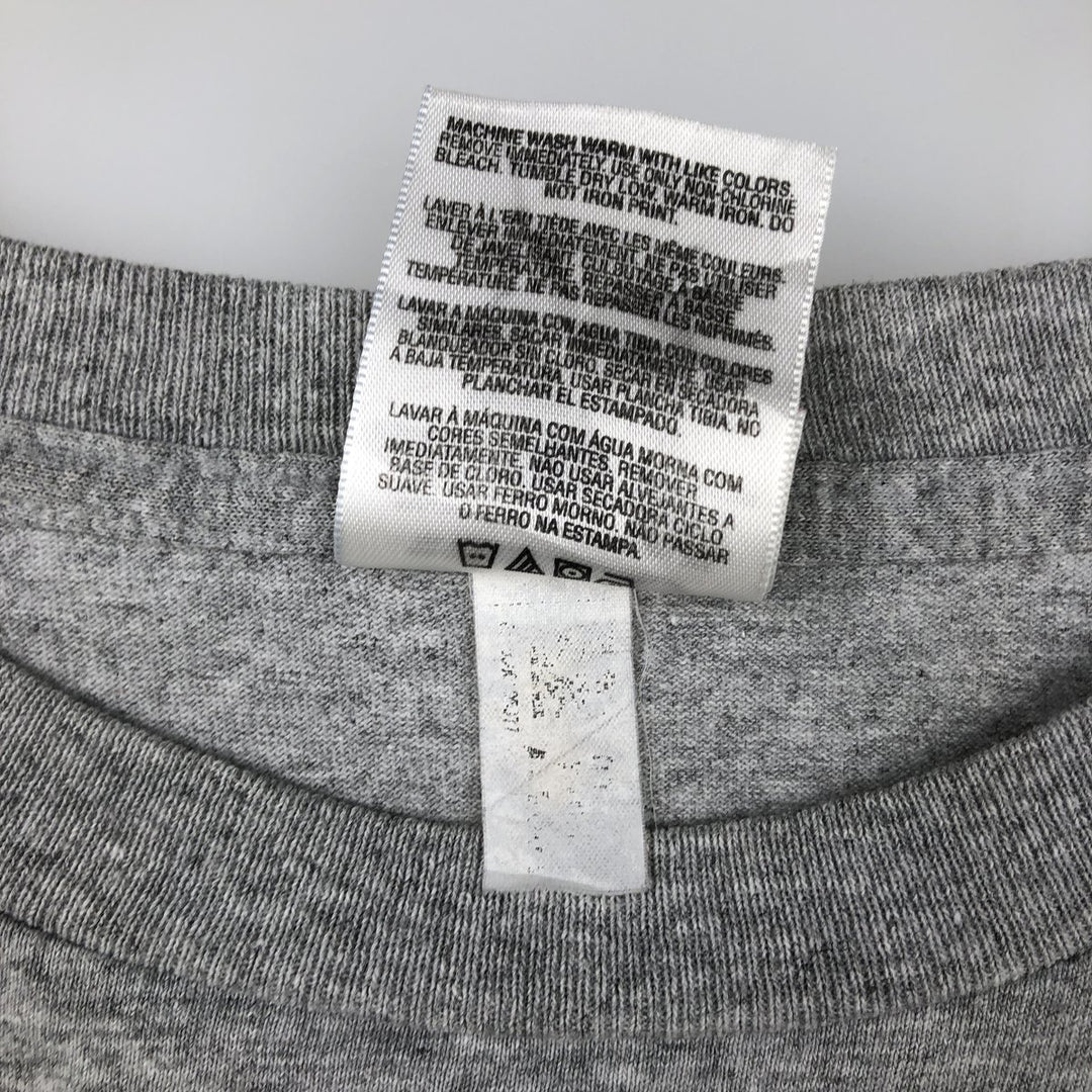 Adidas sports print T-shirt, men's size L cotton gray type Vintage Second Hand
