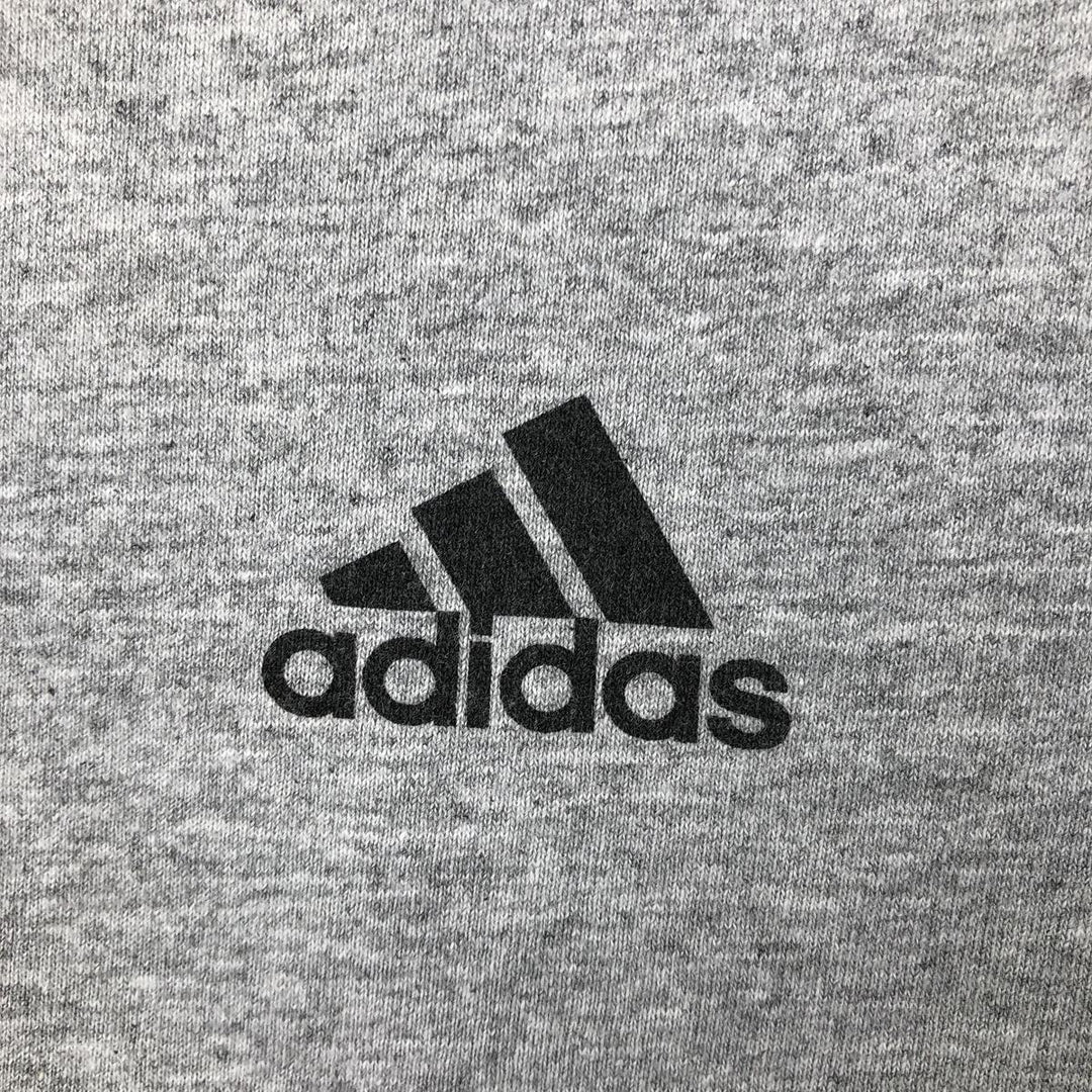 Adidas sports print T-shirt, men's size L cotton gray type Vintage Second Hand