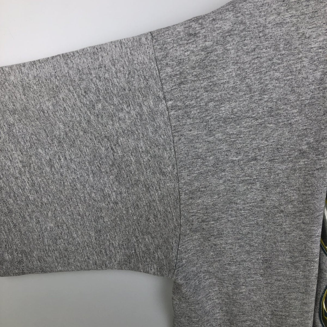 Adidas sports print T-shirt, men's size L cotton gray type Vintage Second Hand