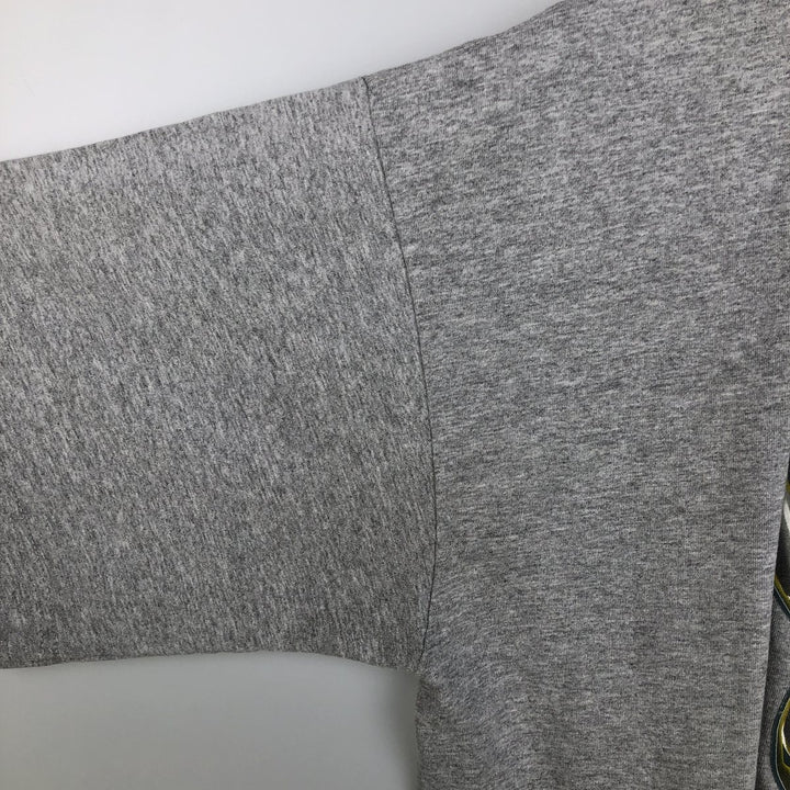Adidas sports print T-shirt, men's size L cotton gray type Vintage Second Hand