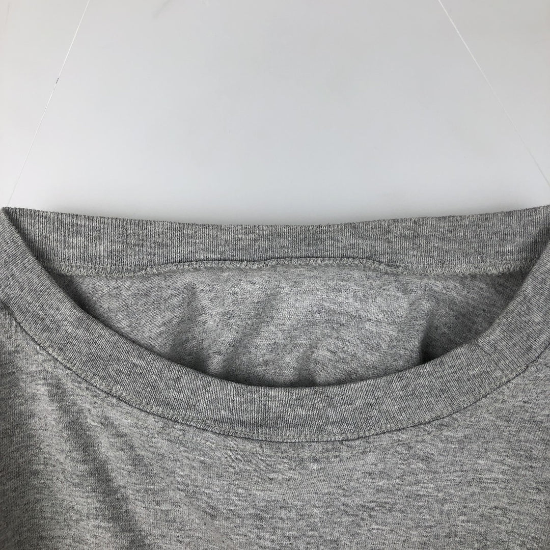 Adidas sports print T-shirt, men's size L cotton gray type Vintage Second Hand