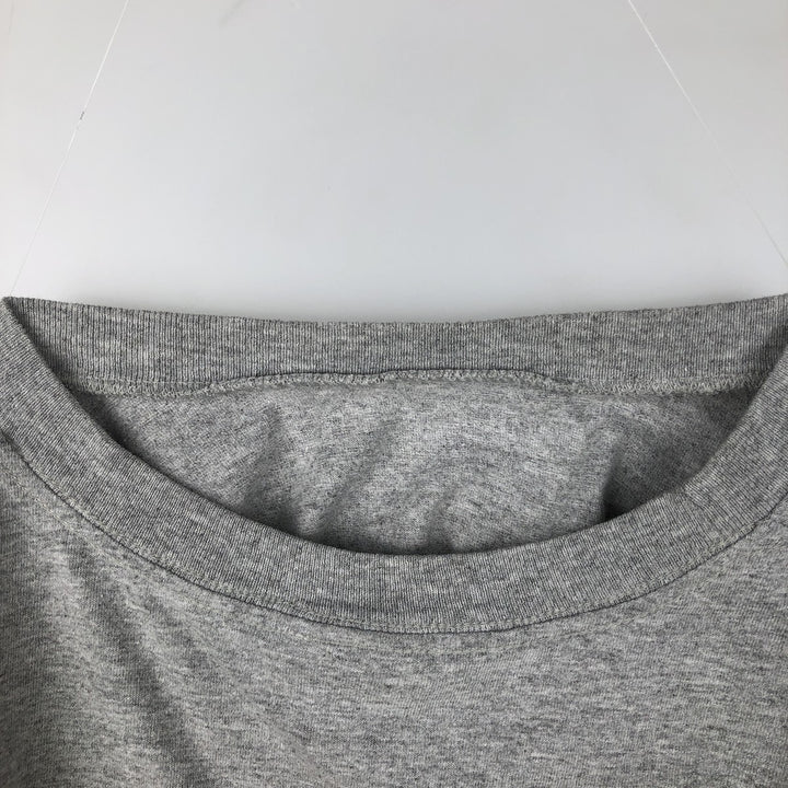 Adidas sports print T-shirt, men's size L cotton gray type Vintage Second Hand