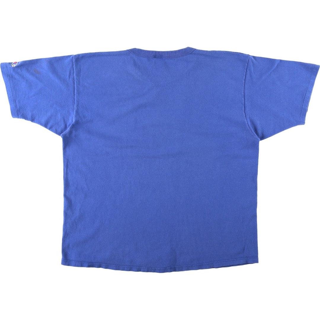 90'S Champion Authentic Athletic Apparel Logo Print T-Shirt Made in USA Men's XL Vintage cotton blue type Vintage Second Hand