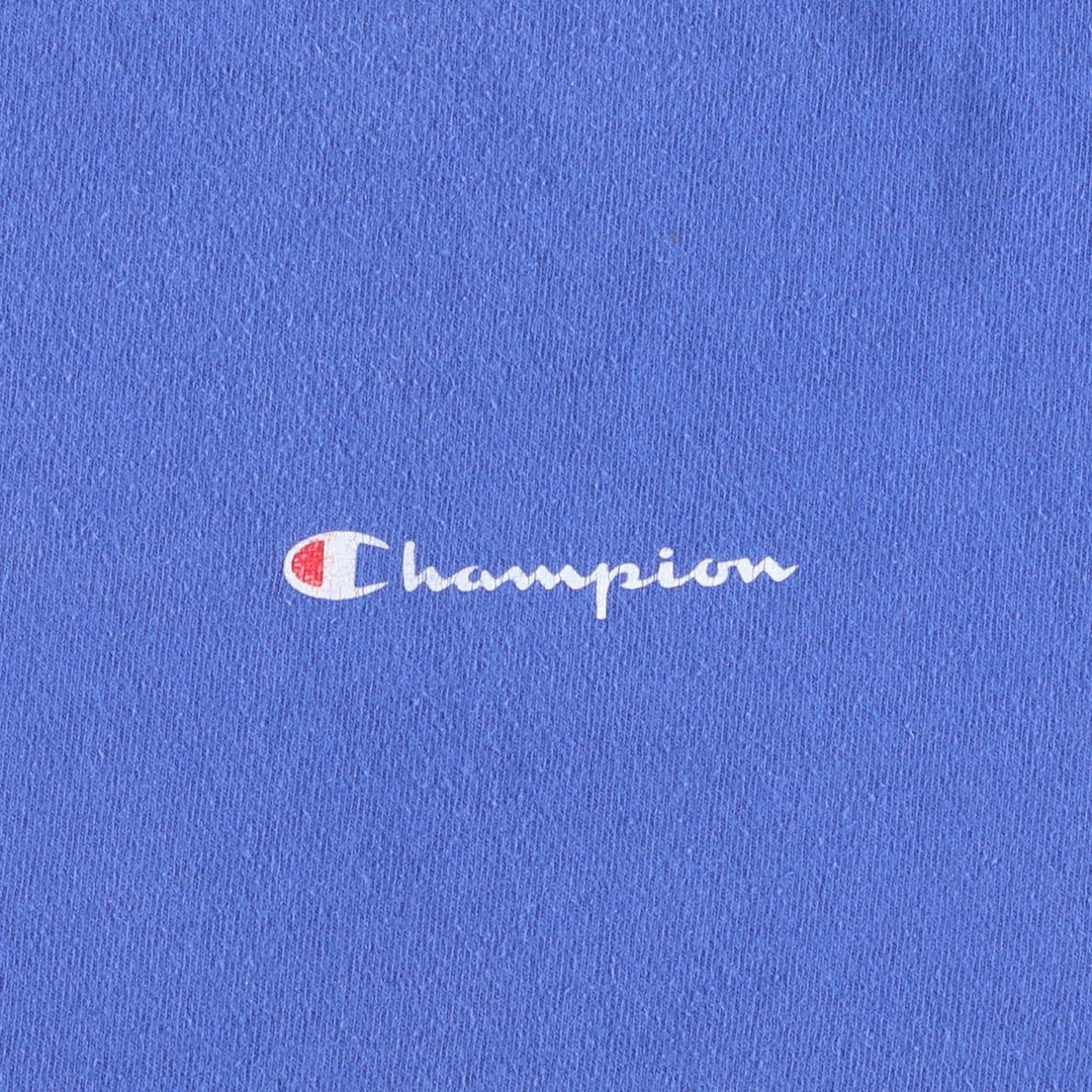 90'S Champion Authentic Athletic Apparel Logo Print T-Shirt Made in USA Men's XL Vintage cotton blue type Vintage Second Hand