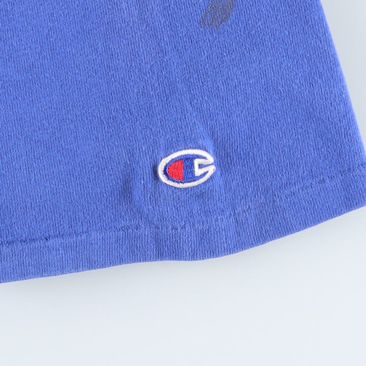 90'S Champion Authentic Athletic Apparel Logo Print T-Shirt Made in USA Men's XL Vintage cotton blue type Vintage Second Hand