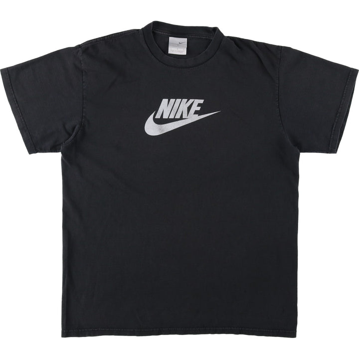 2000'S Nike Center Logo Print T-Shirt, Men's Size L (approx.) cotton black type Vintage Second Hand
