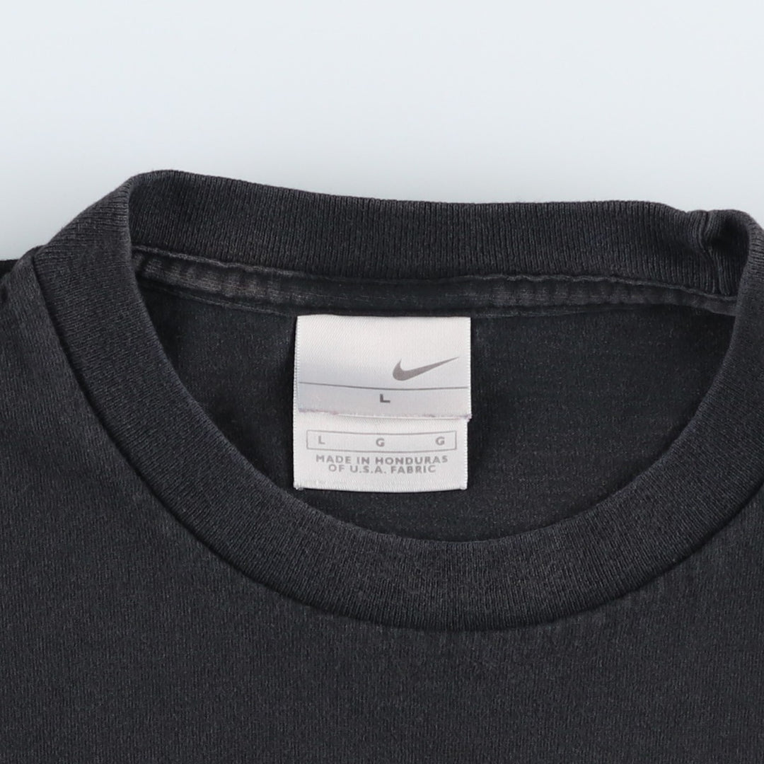 2000'S Nike Center Logo Print T-Shirt, Men's Size L (approx.) cotton black type Vintage Second Hand