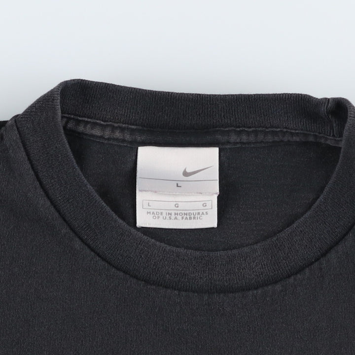 2000'S Nike Center Logo Print T-Shirt, Men's Size L (approx.) cotton black type Vintage Second Hand