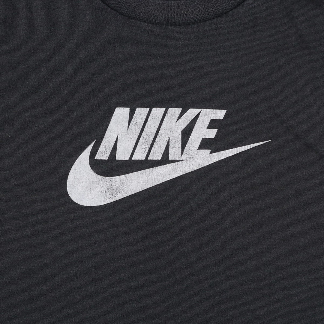 2000'S Nike Center Logo Print T-Shirt, Men's Size L (approx.) cotton black type Vintage Second Hand