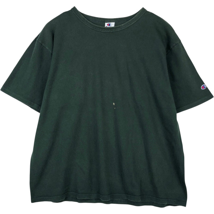 90'S Champion Authentic Athletic Apparel Logo T-Shirt, Made in USA, Men's XXL equivalent, Vintage cotton Green type dark green Vintage Second Hand