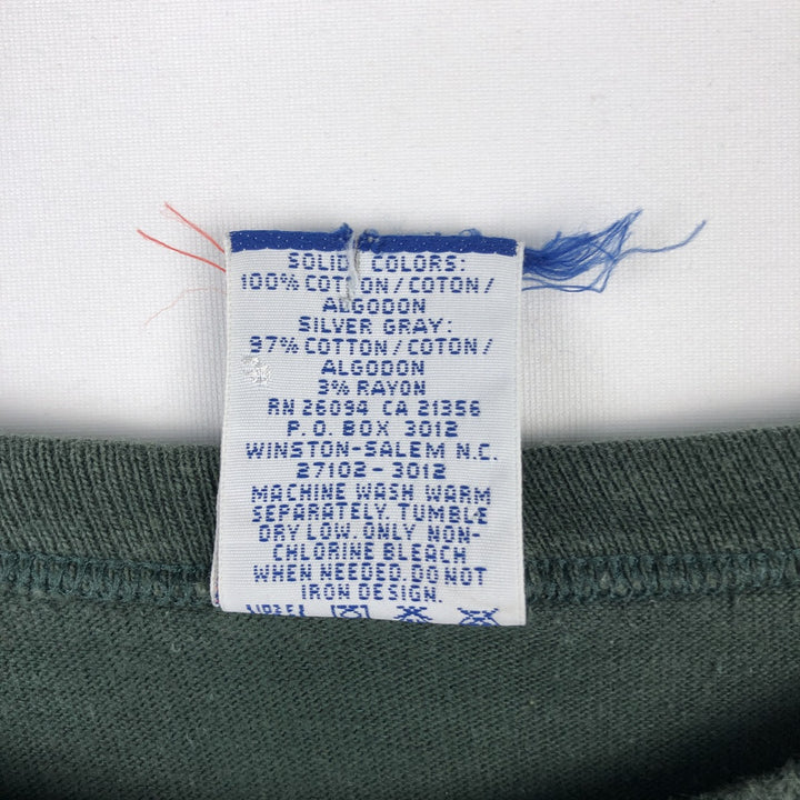90'S Champion Authentic Athletic Apparel Logo T-Shirt, Made in USA, Men's XXL equivalent, Vintage cotton Green type dark green Vintage Second Hand