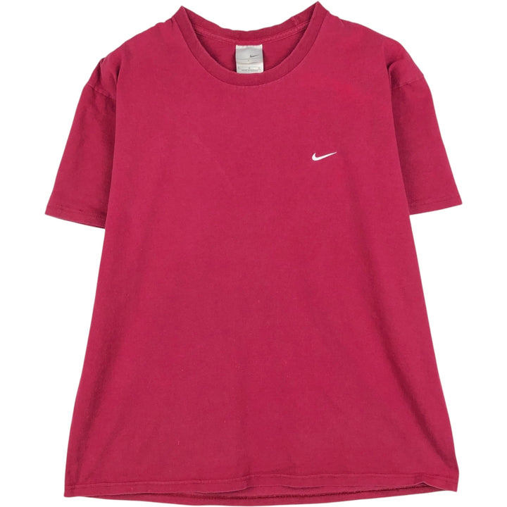 00'S Nike One Point Logo T-shirt Men's L size cotton Red type red-purple Vintage Second Hand