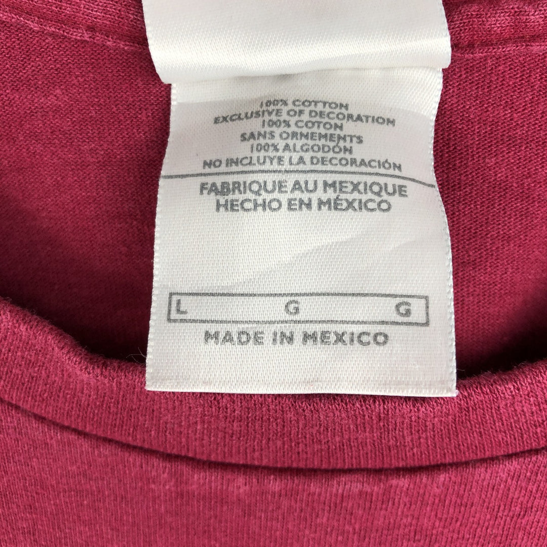 00'S Nike One Point Logo T-shirt Men's L size cotton Red type red-purple Vintage Second Hand