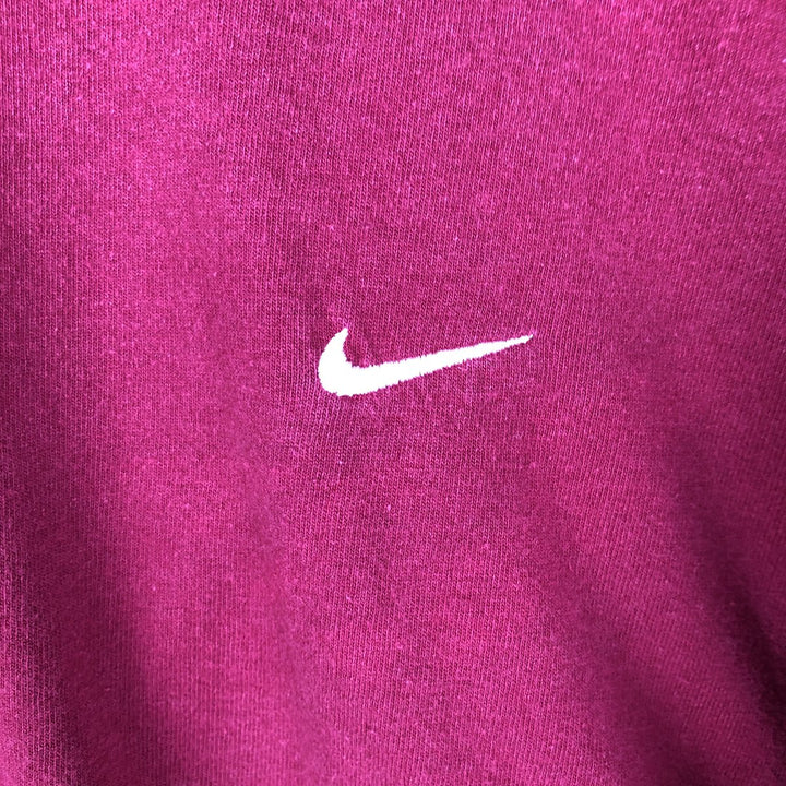 00'S Nike One Point Logo T-shirt Men's L size cotton Red type red-purple Vintage Second Hand