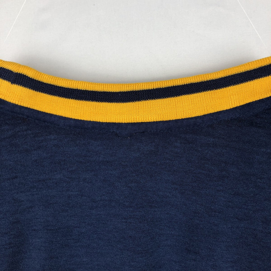 Adidas BASKETBALL Ringer T-shirt, Men's Size L (approx.) unclear navy blue type Vintage Second Hand
